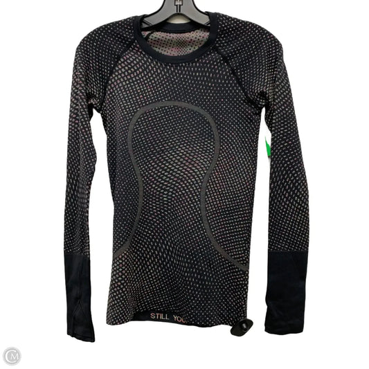 Athletic Top Long Sleeve Crewneck By Lululemon In Black, Size: Xs