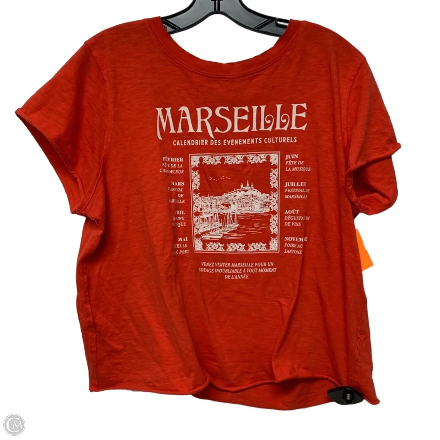 Top Short Sleeve By Maeve In Orange, Size: M