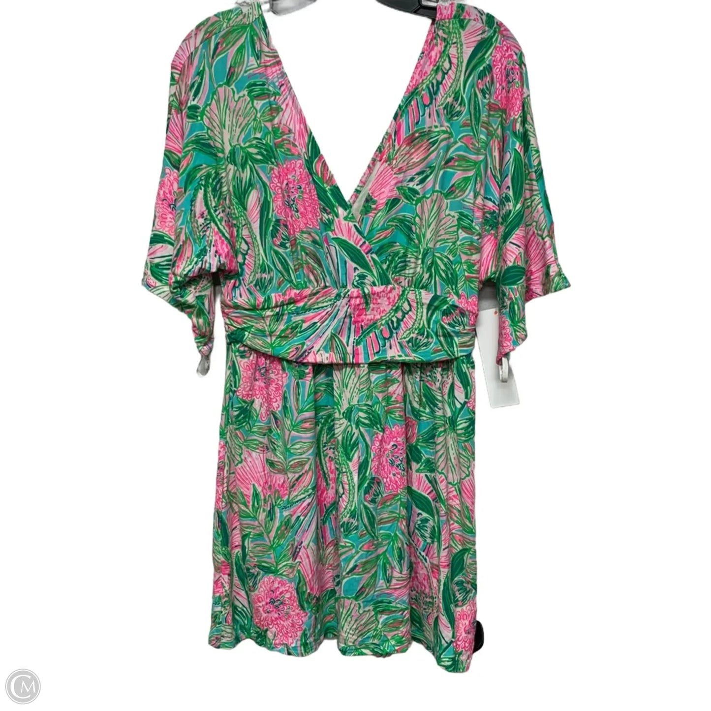 Dress Designer By Lilly Pulitzer In Green & Pink, Size: M