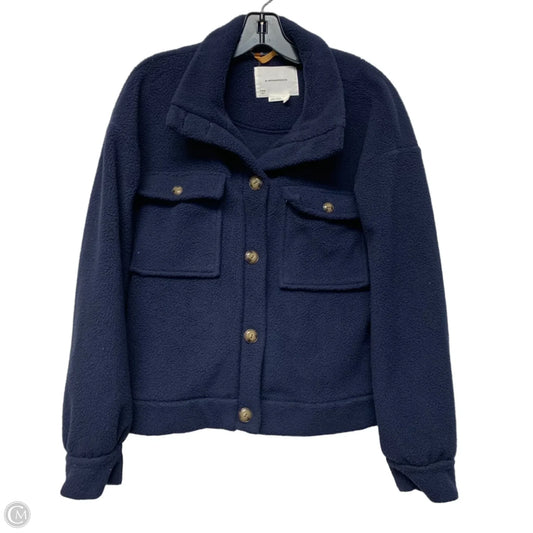 Jacket Fleece By Anthropologie In Navy, Size: S
