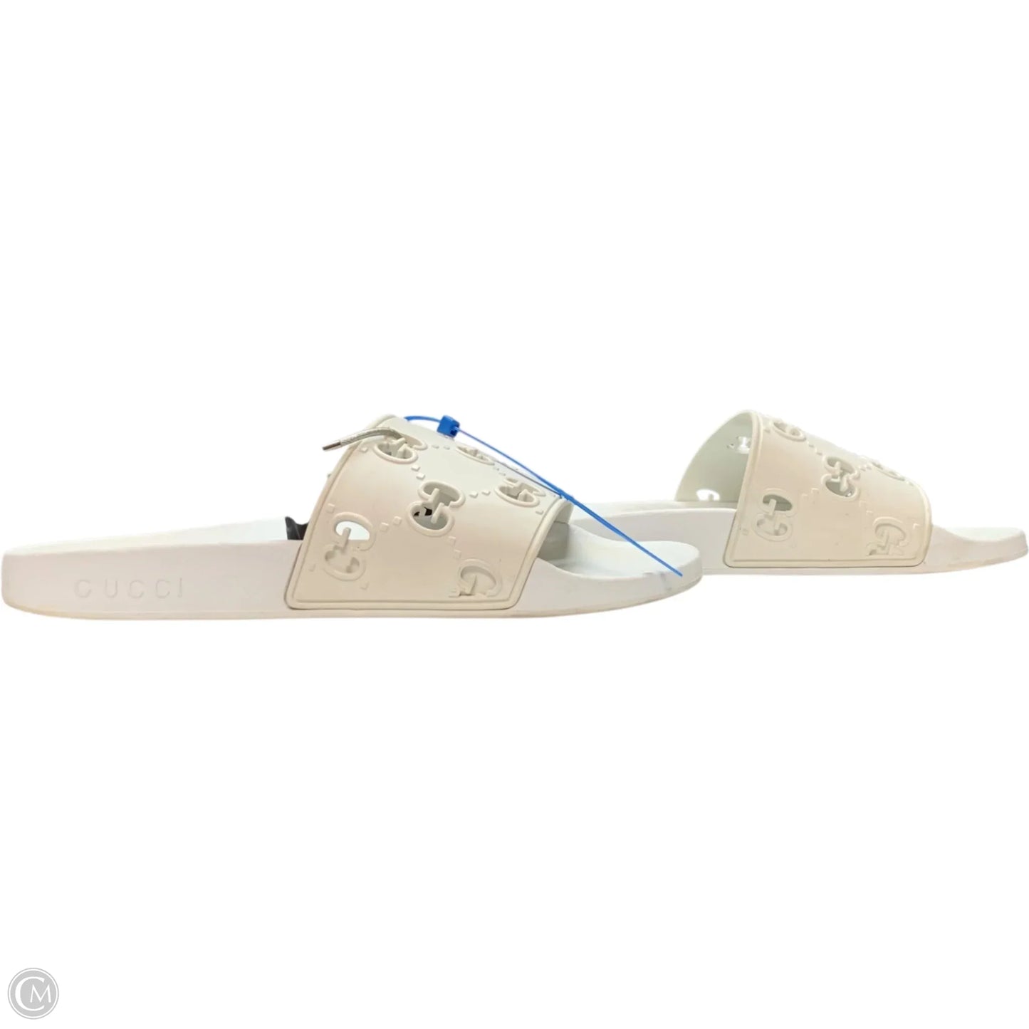 Sandals Luxury Designer By Gucci In White, Size: 9
