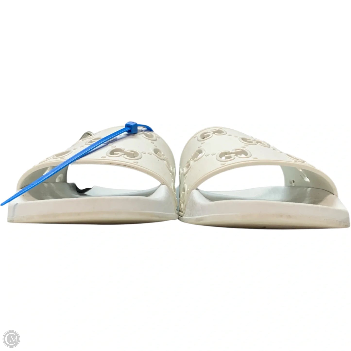Sandals Luxury Designer By Gucci In White, Size: 9