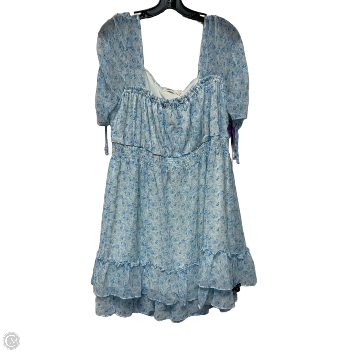 Dress Casual Short By Liberty Love In Blue & White, Size: 1x
