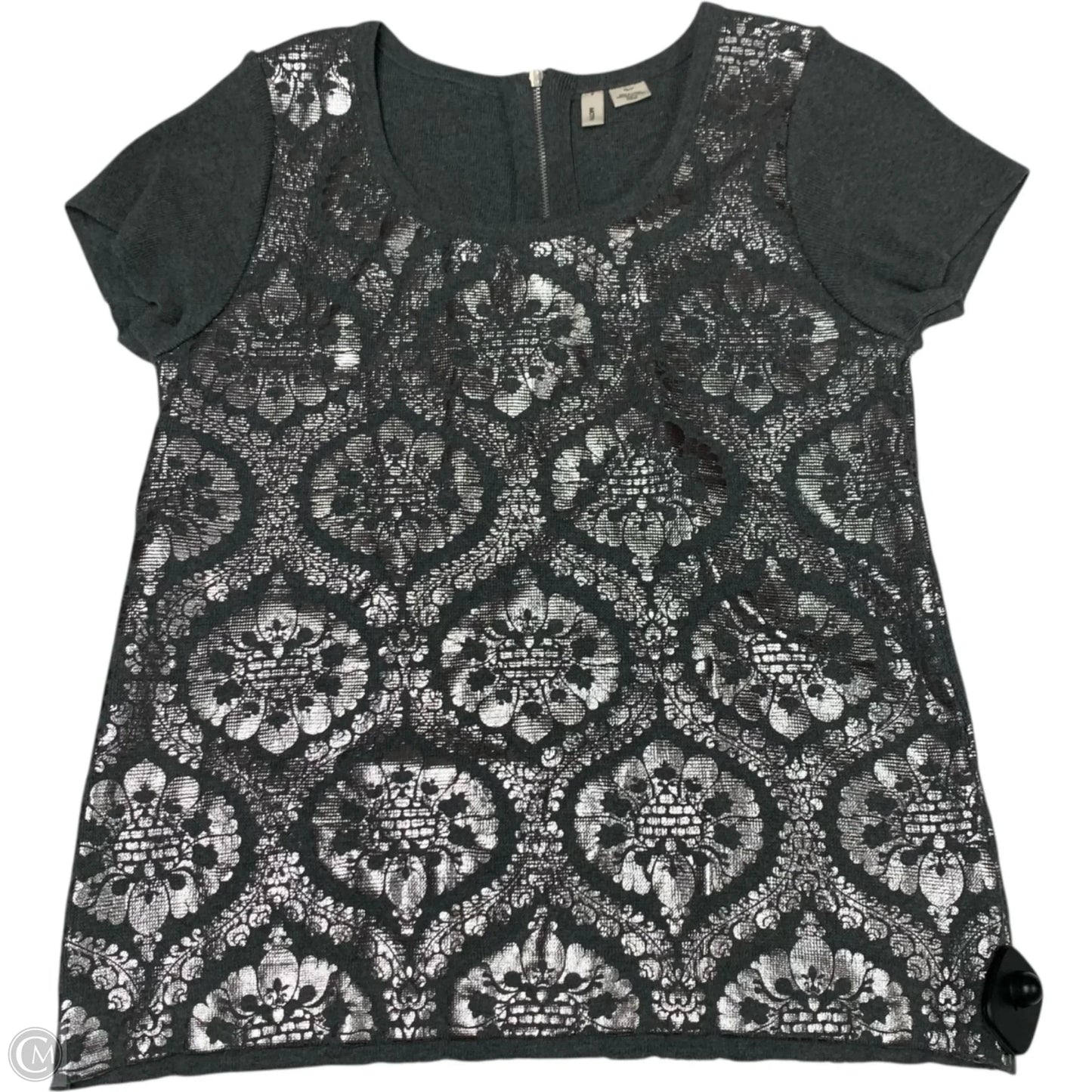 Top Short Sleeve By Moth In Grey, Size: Xs