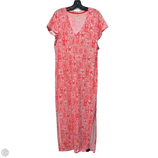 Dress Designer By Lilly Pulitzer In Red & White, Size: L