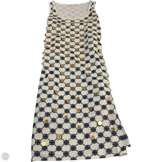 Dress Designer By Tory Burch In Blue & White, Size: L