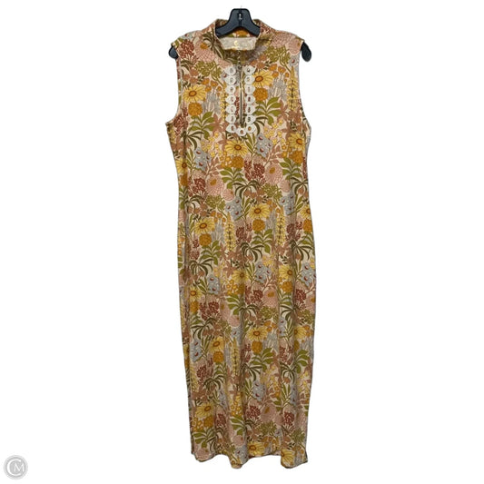 Dress Designer By Spartina In Green & Yellow, Size: Xl