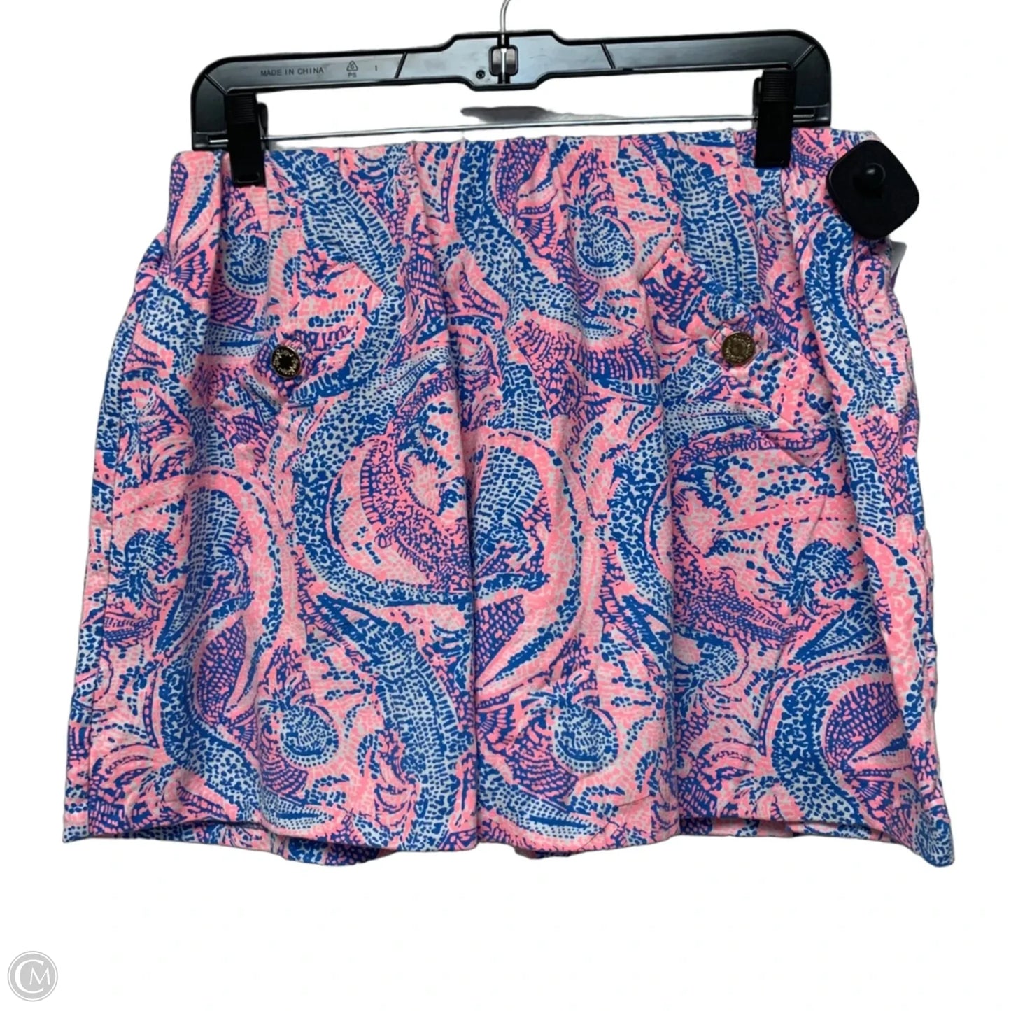 Skort Designer By Lilly Pulitzer In Blue & Pink, Size: Xl