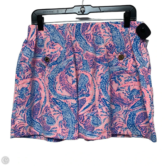 Skort Designer By Lilly Pulitzer In Blue & Pink, Size: Xl