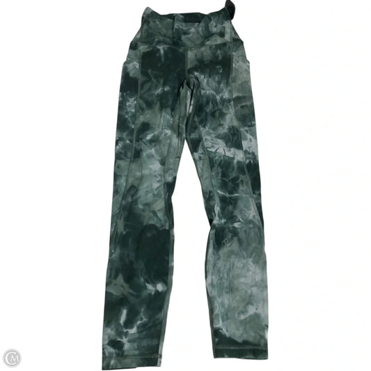 Athletic Leggings By Lululemon In Green, Size: Xs