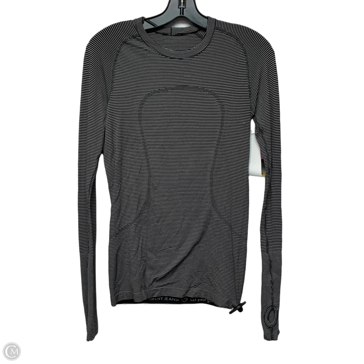 Athletic Top Long Sleeve Crewneck By Lululemon In Striped Pattern, Size: S