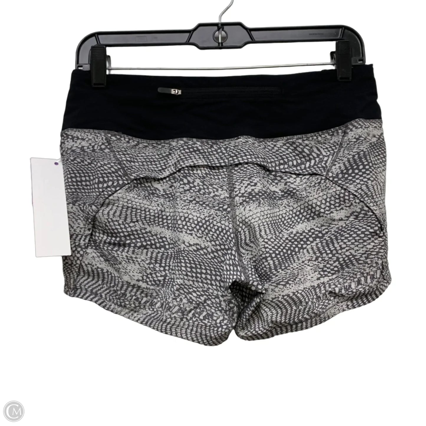 Athletic Shorts By Lululemon In Grey & White, Size: S