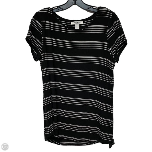 Top Short Sleeve By White House Black Market In Striped Pattern, Size: M