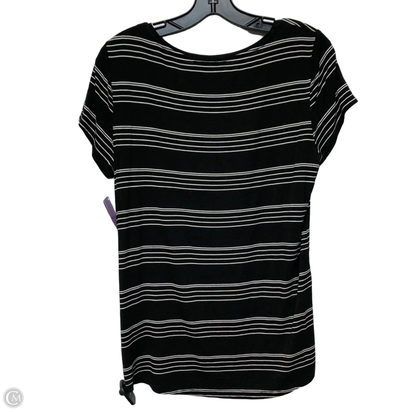 Top Short Sleeve By White House Black Market In Striped Pattern, Size: M