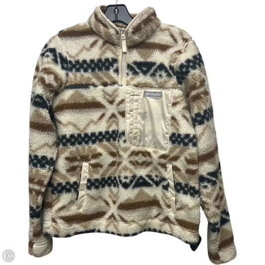 Jacket Faux Fur & Sherpa By Columbia In Brown & Cream, Size: S