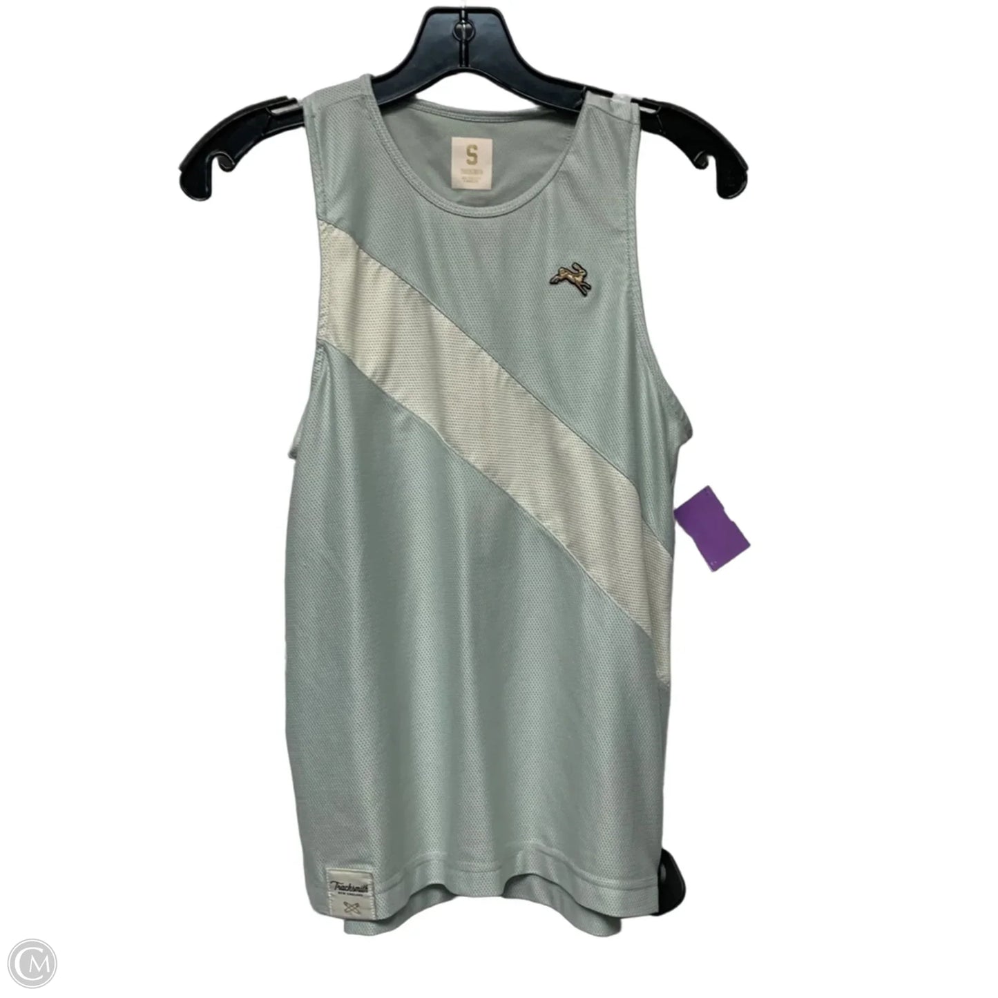 Athletic Tank Top By Tracksmith In Cream & Green, Size: S