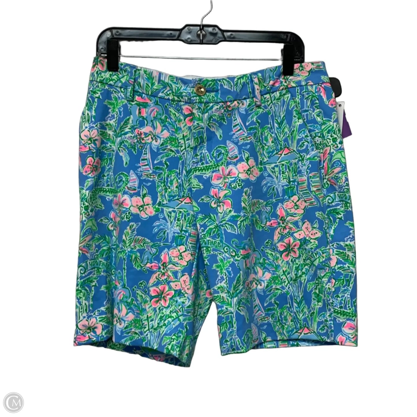 Shorts Designer By Lilly Pulitzer In Blue & Green, Size: 6