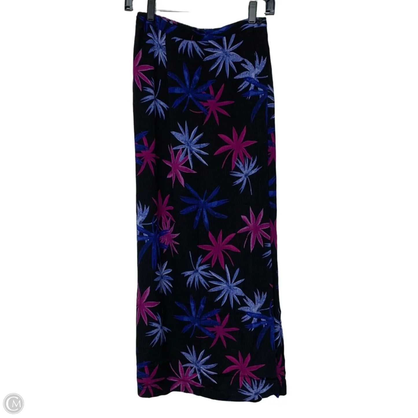 Skirt Midi By Jm Collections In Black & Purple, Size: M