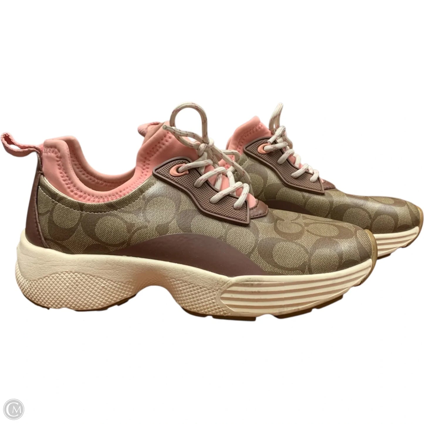 Shoes Designer By Coach In Brown & Pink, Size: 9