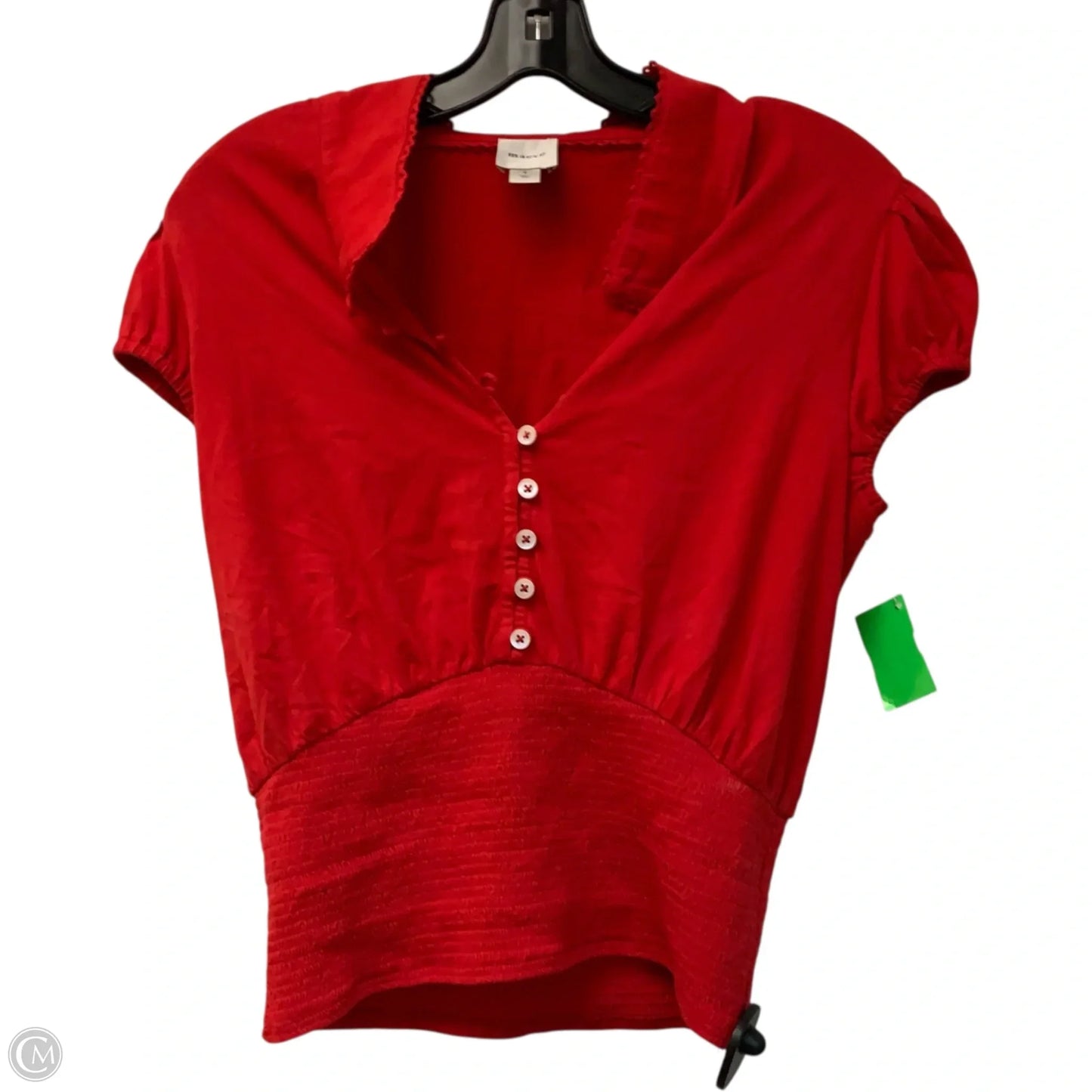 Top Short Sleeve By Maeve In Red, Size: S