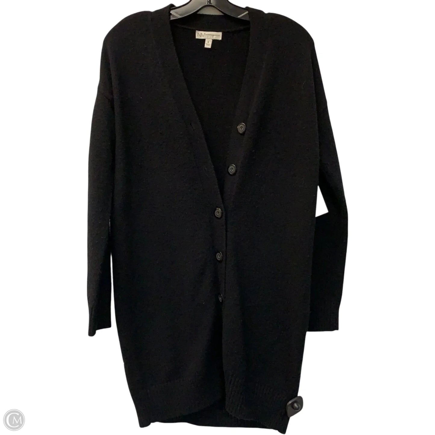 Sweater Cardigan Designer By Neiman Marcus In Black, Size: S
