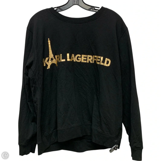 Sweatshirt Designer By Karl Lagerfeld In Black, Size: L