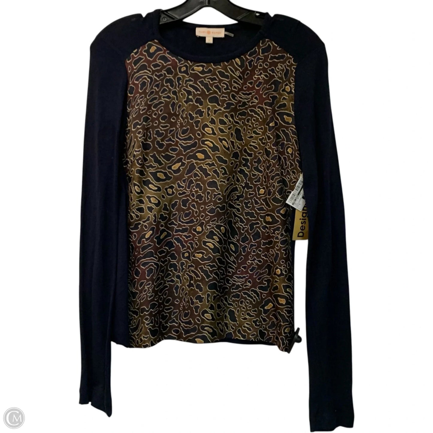 Top Long Sleeve Designer By Tory Burch In Navy, Size: S