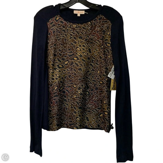 Top Long Sleeve Designer By Tory Burch In Navy, Size: S