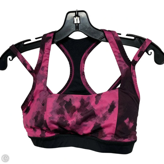 Athletic Bra By Lululemon In Black & Purple, Size: S