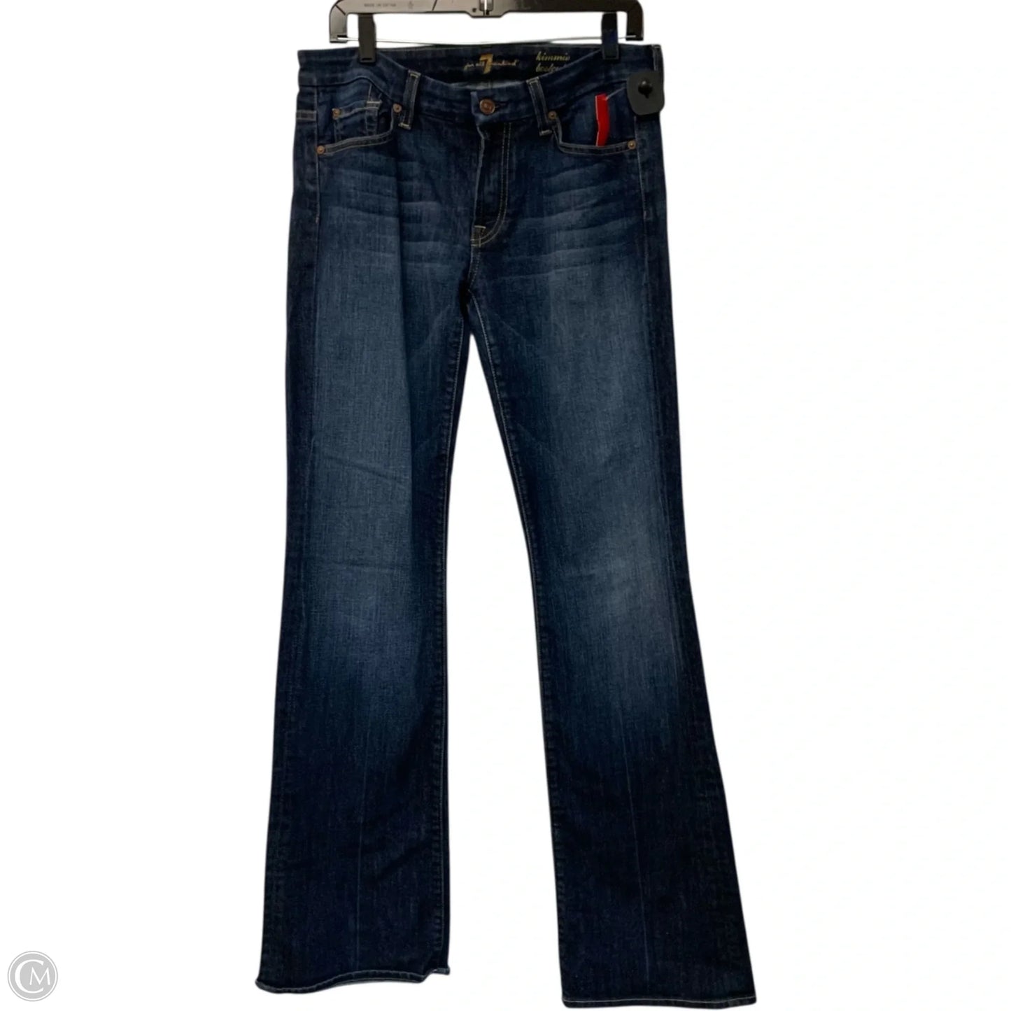 Jeans Boot Cut By 7 For All Mankind In Blue Denim, Size: 10