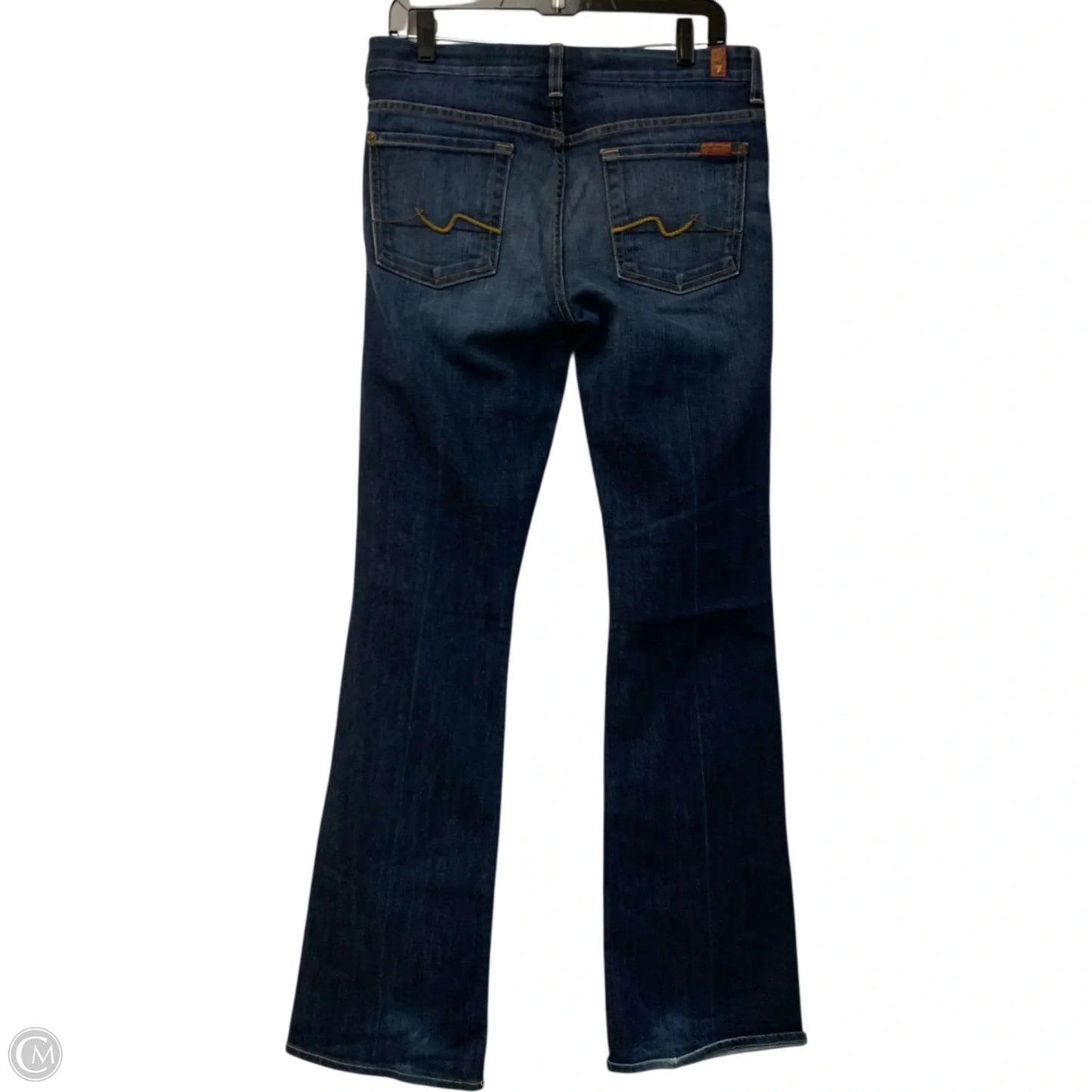 Jeans Boot Cut By 7 For All Mankind In Blue Denim, Size: 10