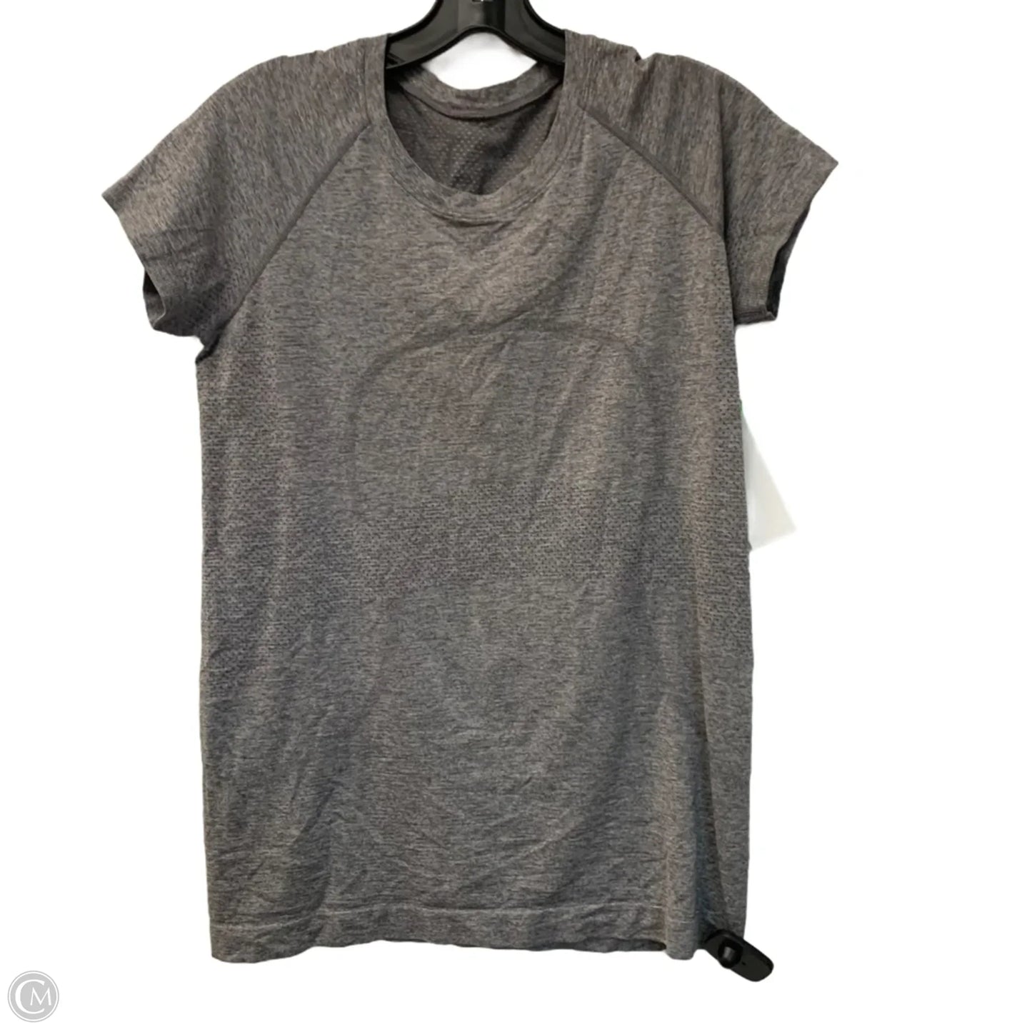 Athletic Top Short Sleeve By Lululemon In Grey, Size: M
