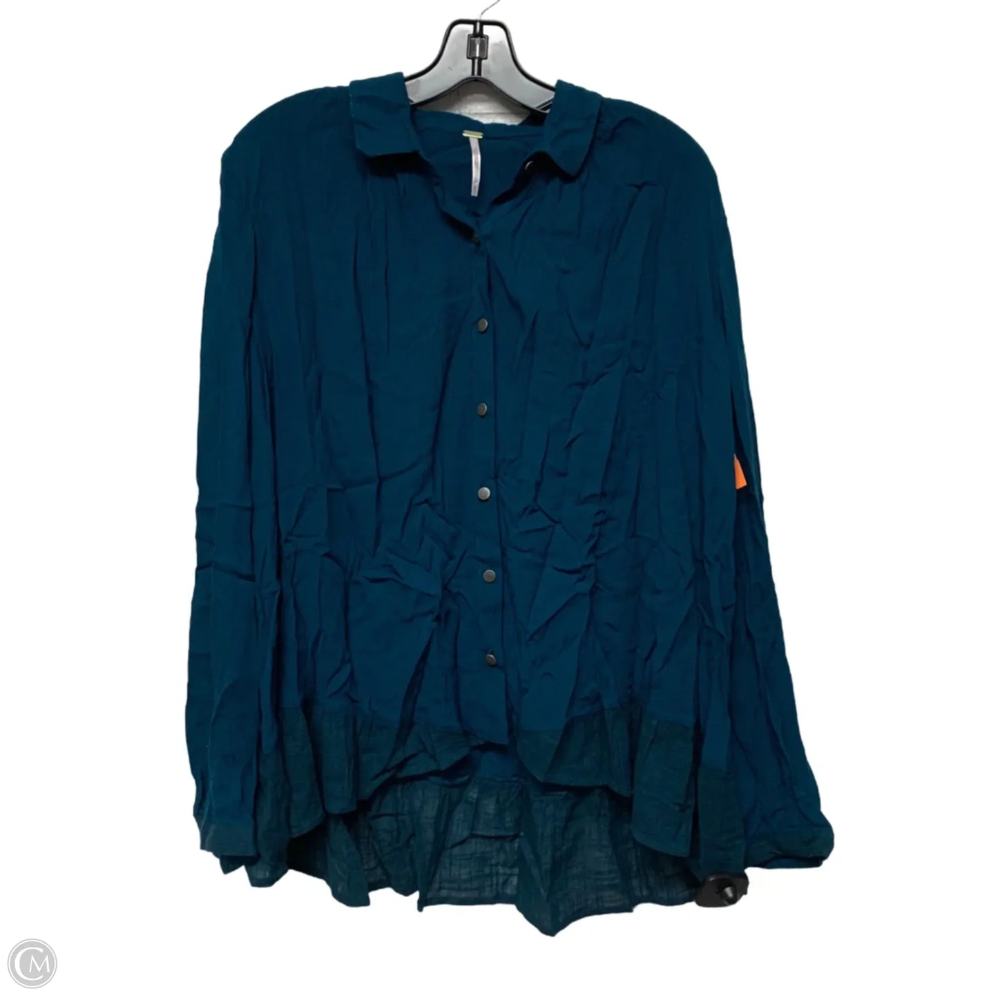 Tunic Long Sleeve By Free People In Blue, Size: S