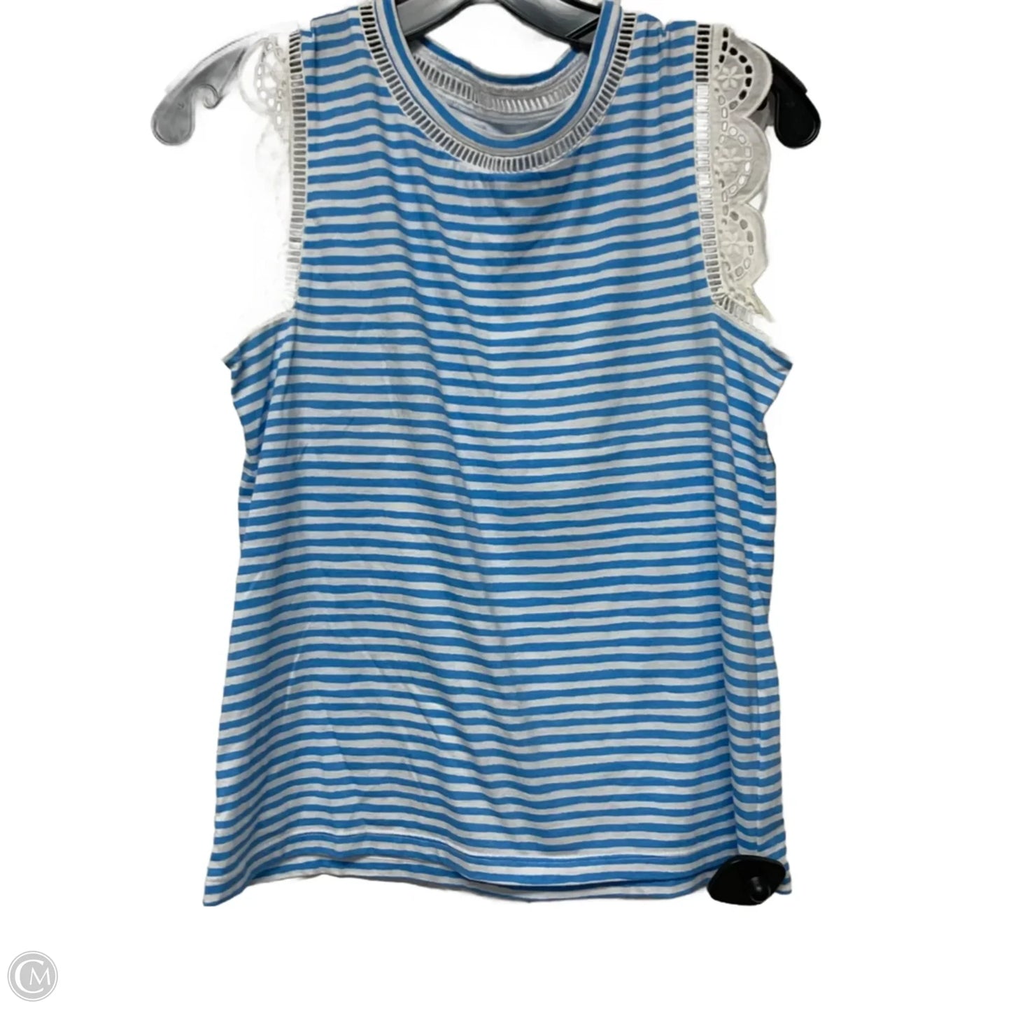Top Sleeveless Designer By Lilly Pulitzer In Blue & White, Size: Xs