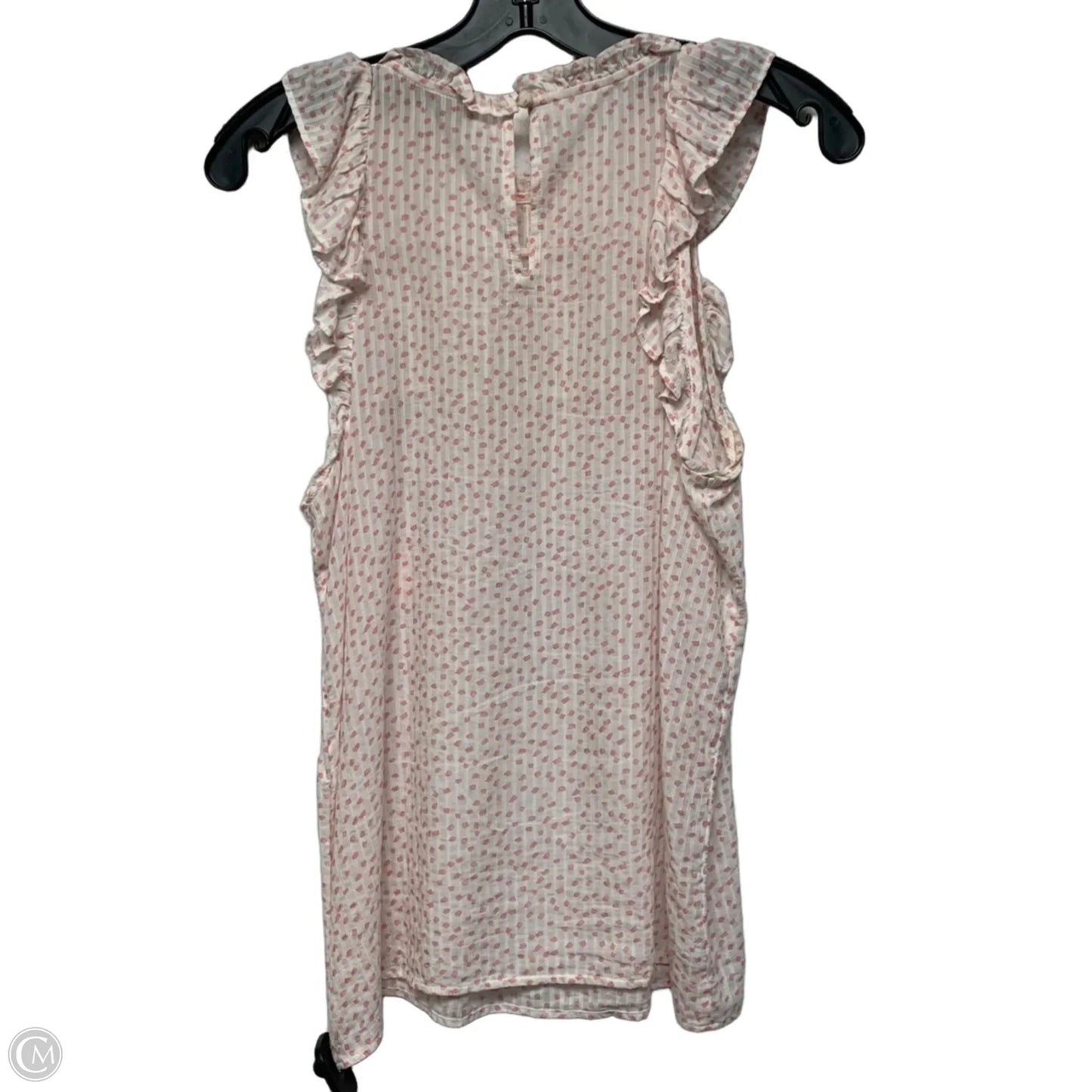 Top Sleeveless By Loft In Pink & White, Size: Xs