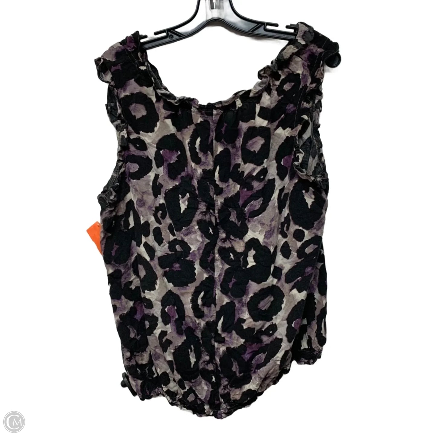 Top Sleeveless By Ana In Black & Purple, Size: 3x