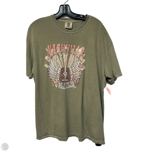 Top Short Sleeve By Comfort Colors In Green, Size: Xl