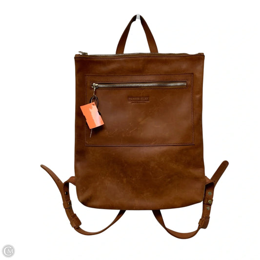 Backpack Leather By Parker Clay, Size: Medium