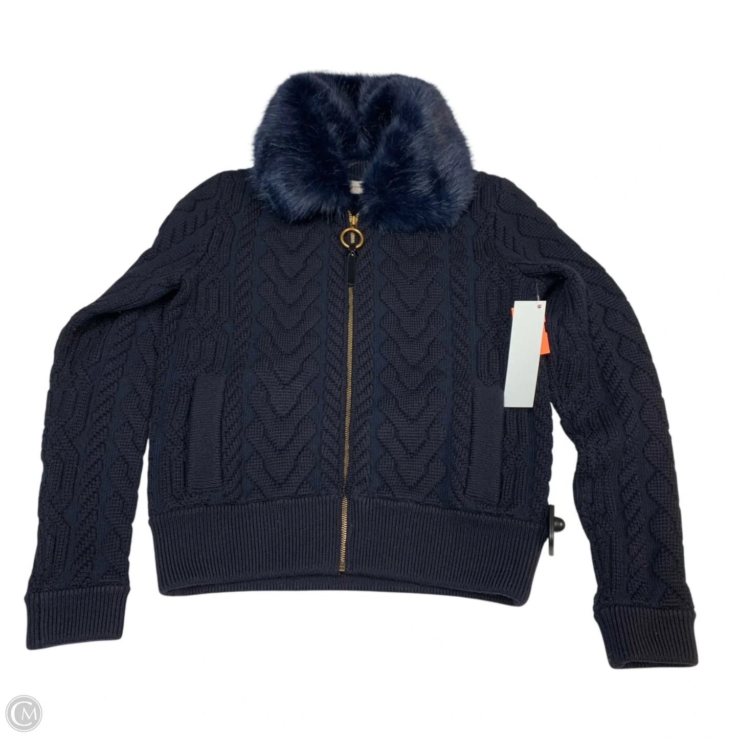 Jacket Designer By Tory Burch In Navy, Size: Xs