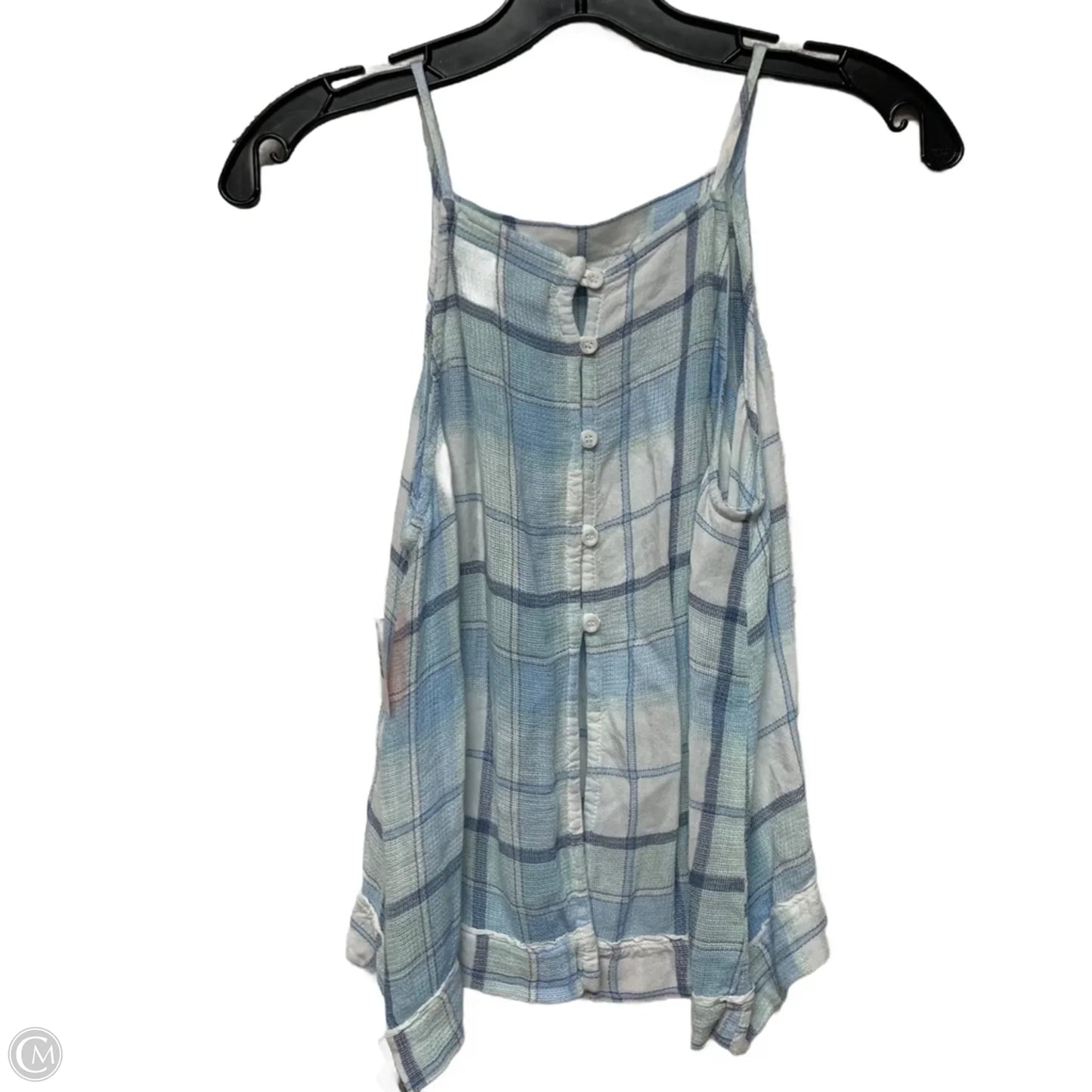 Top Sleeveless By Cloth & Stone In Blue & White, Size: S