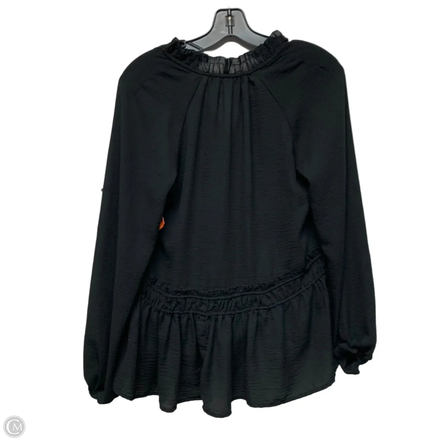 Blouse Long Sleeve By Loft In Black, Size: Xs