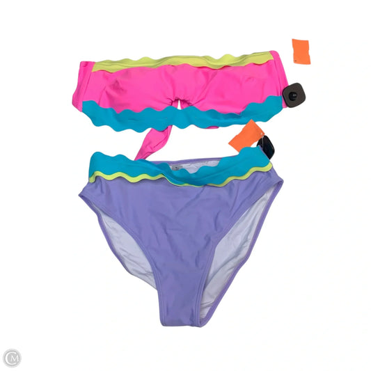 Swimsuit 2pc By popvil In Pink & Purple, Size: M