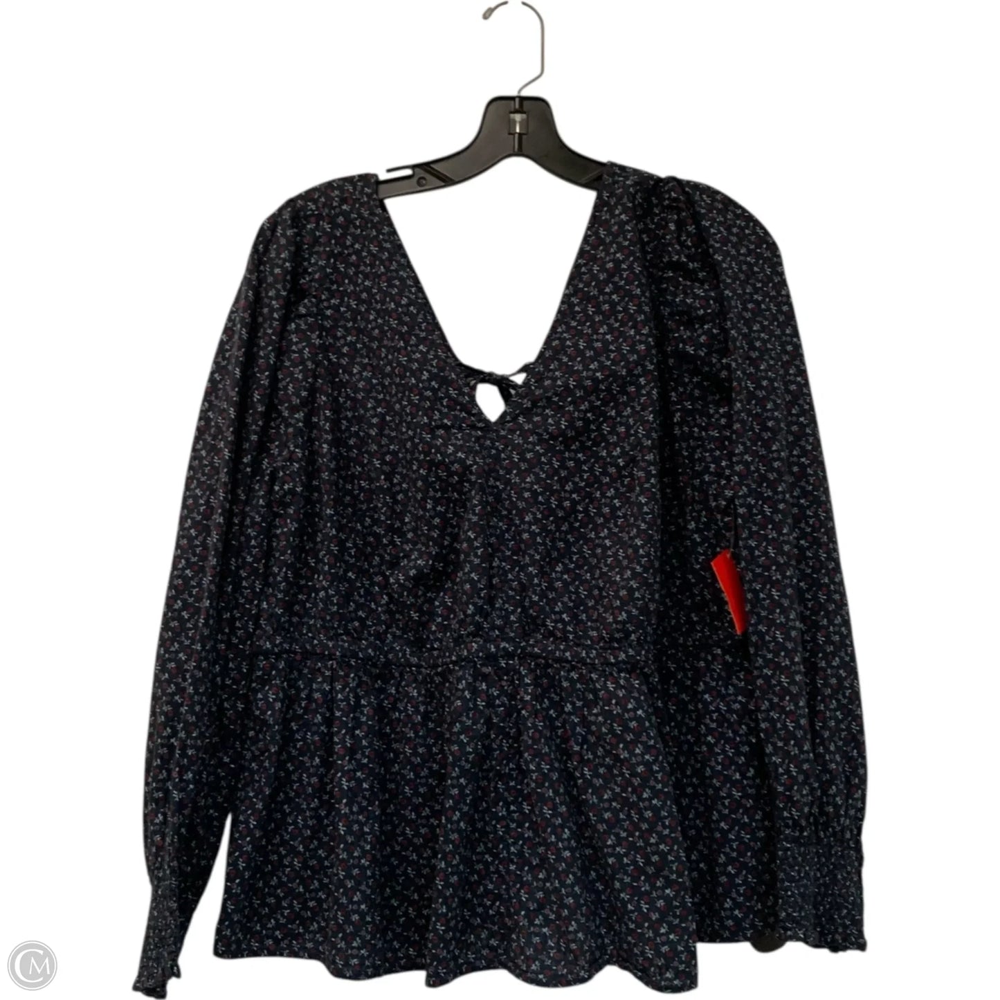 Top Long Sleeve By Madewell In Navy, Size: 1x