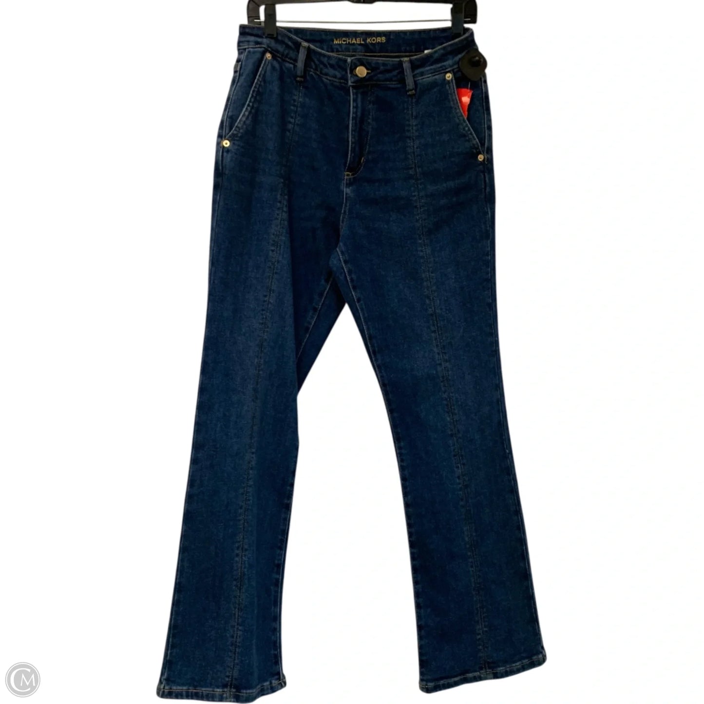 Jeans Boot Cut By Michael By Michael Kors In Blue Denim, Size: 8