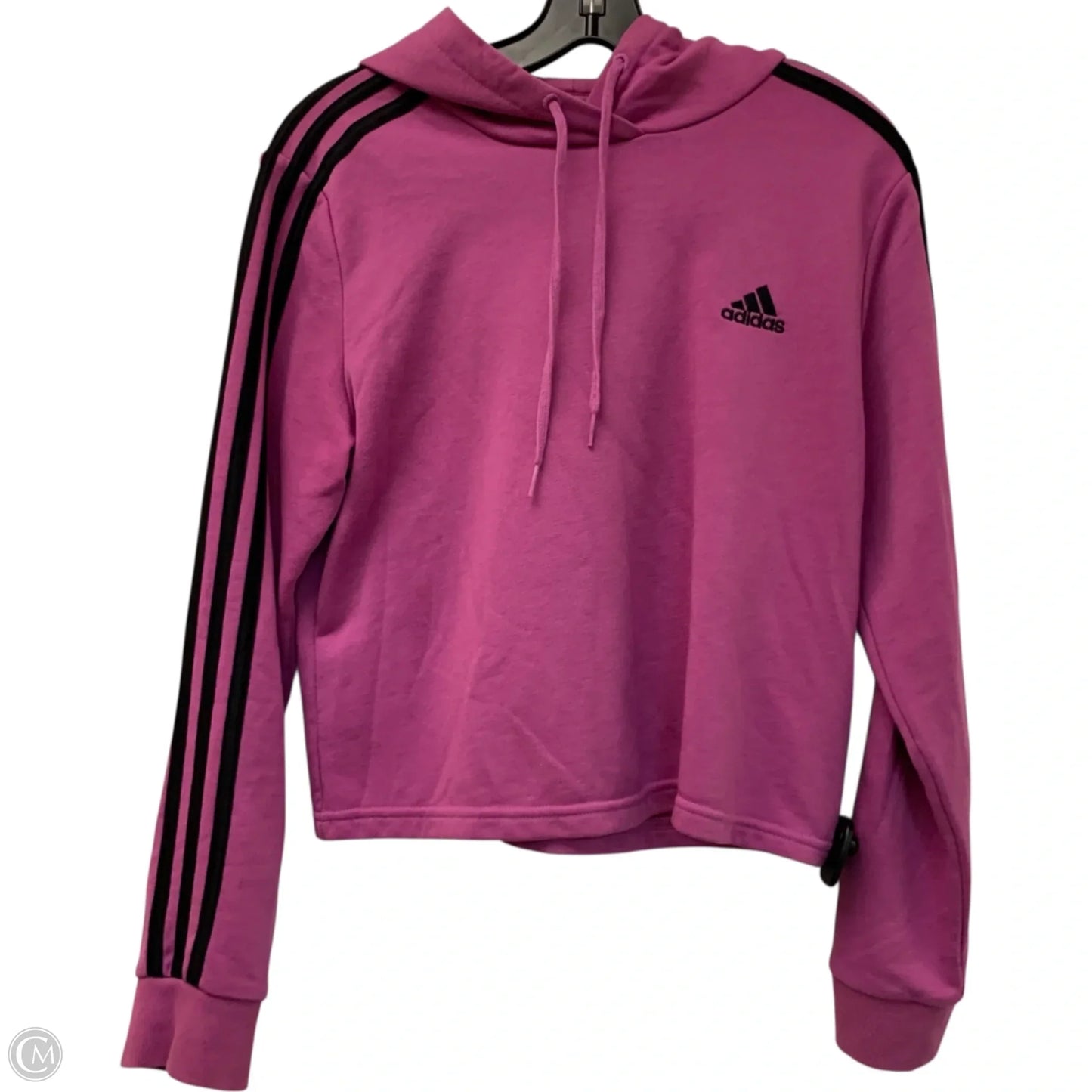 Athletic Sweatshirt Hoodie By Adidas In Pink, Size: M