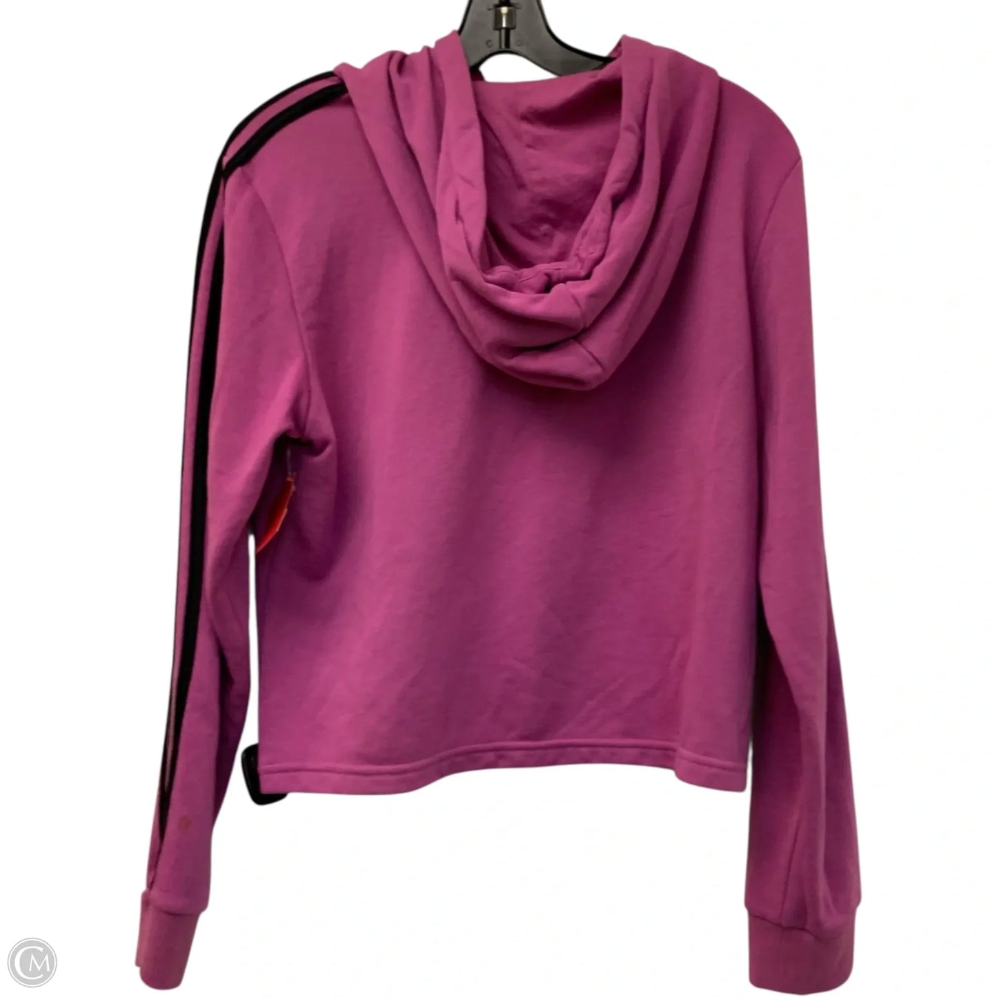 Athletic Sweatshirt Hoodie By Adidas In Pink, Size: M