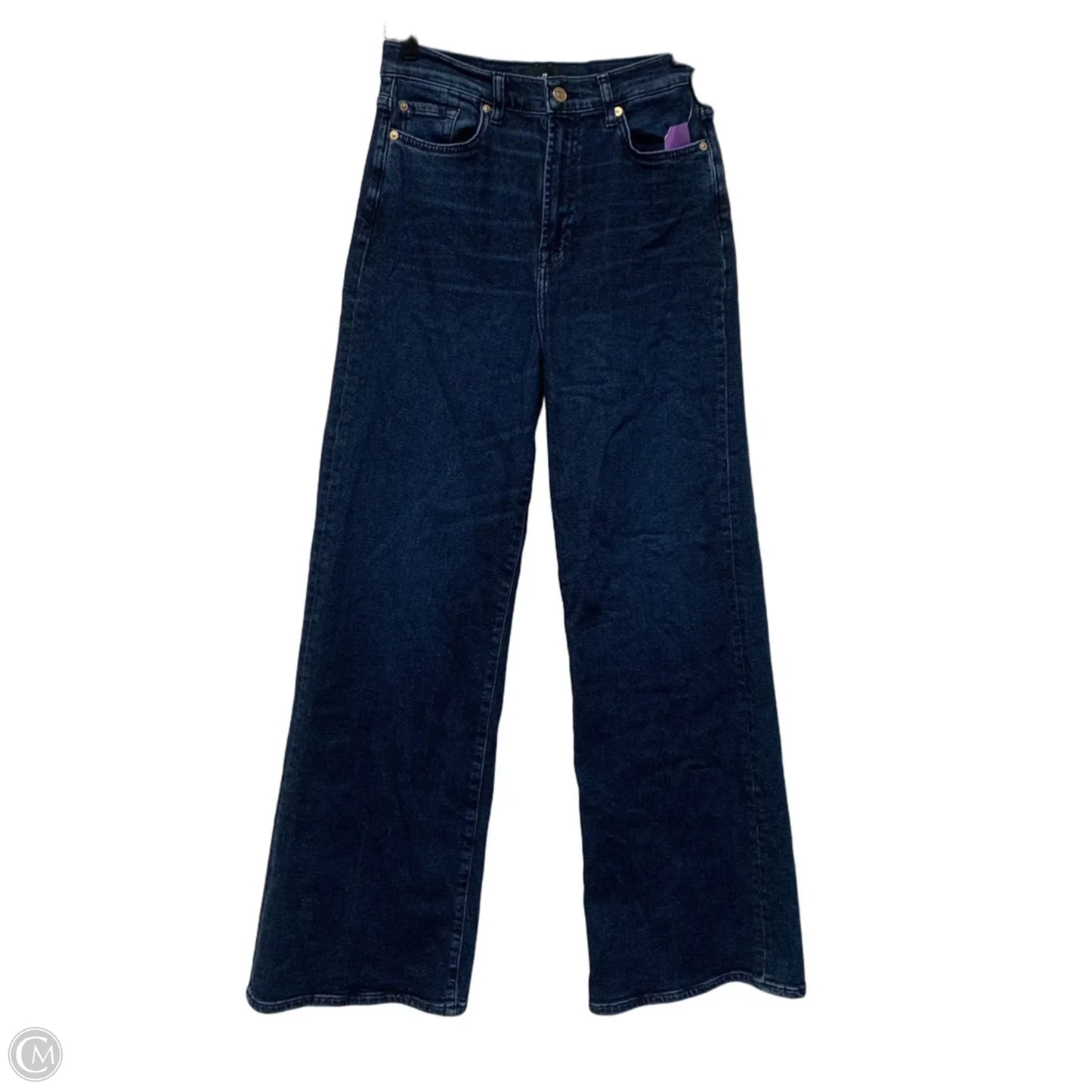 Jeans Flared By 7 For All Mankind In Blue Denim, Size: 8