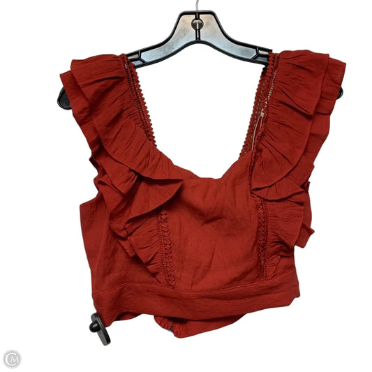 Top Sleeveless By Essue In Red, Size: M