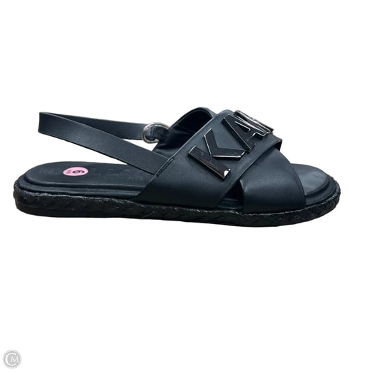 Sandals Designer By Karl Lagerfeld In Black, Size: 9