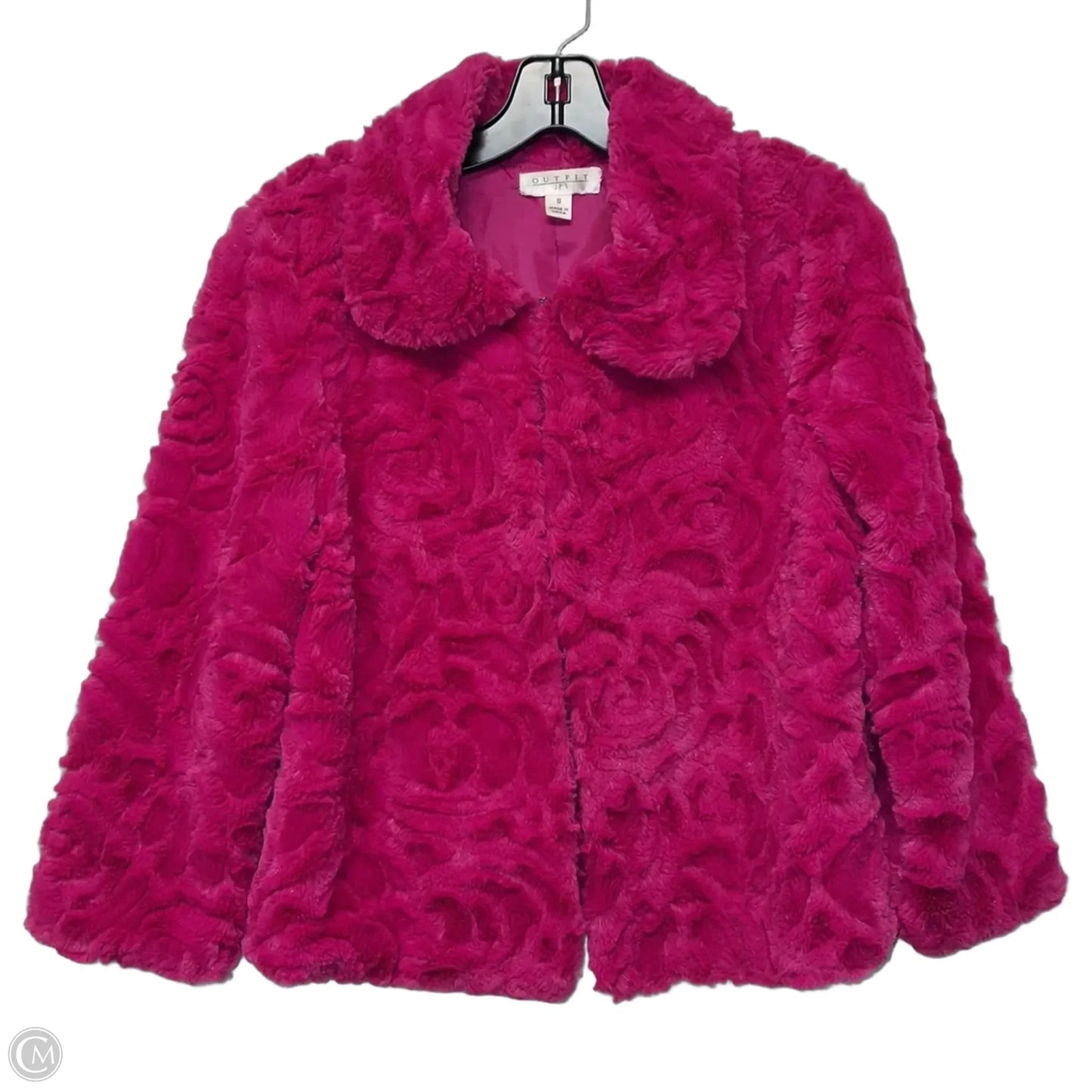 Jacket Faux Fur & Sherpa By Outfit Jpr In Pink, Size: S